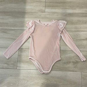 Adorable girls long sleeve Ruby & Bloom size 7 body suit. Velvet/velour.